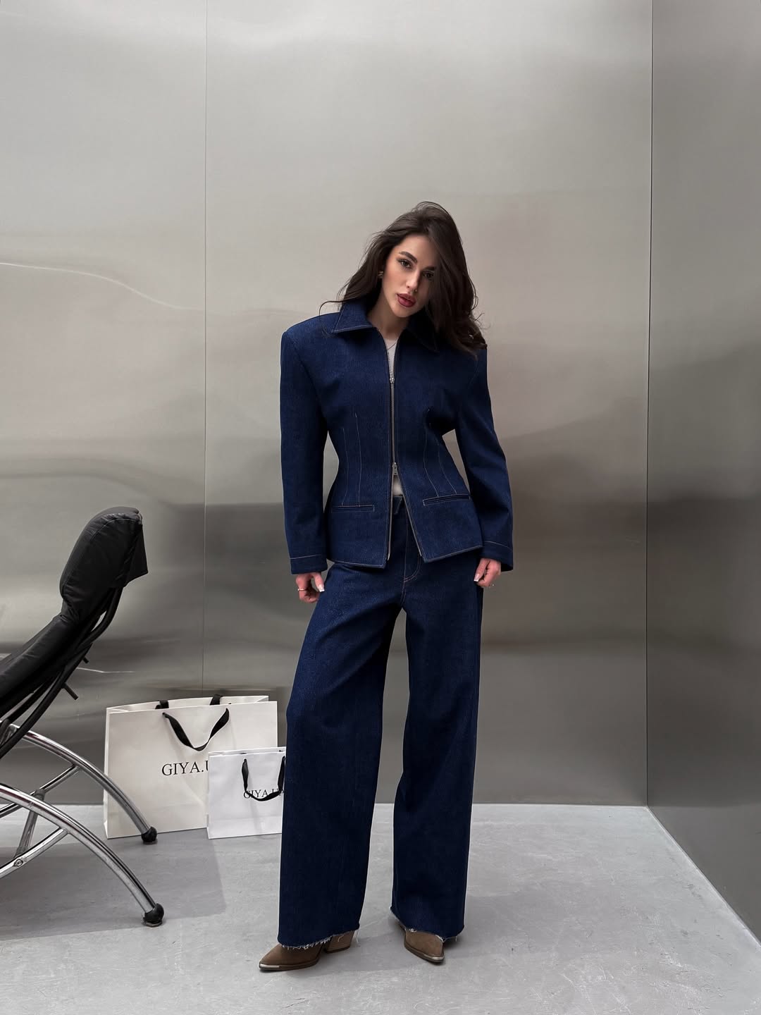 Corset Denim Suit