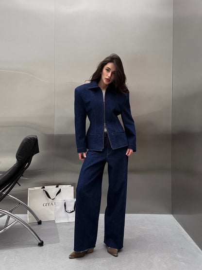 Corset Denim Suit
