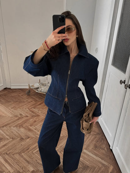Corset Denim Suit