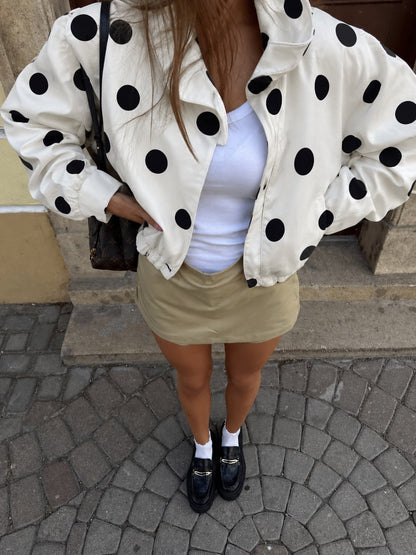 Polka Dot Puffer Jacket