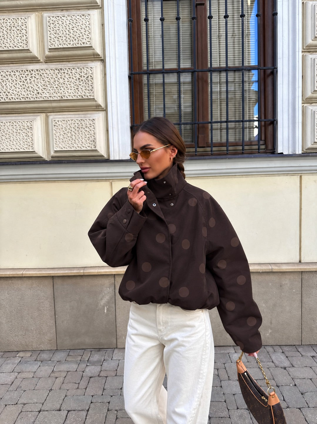 Polka Dot Puffer Jacket