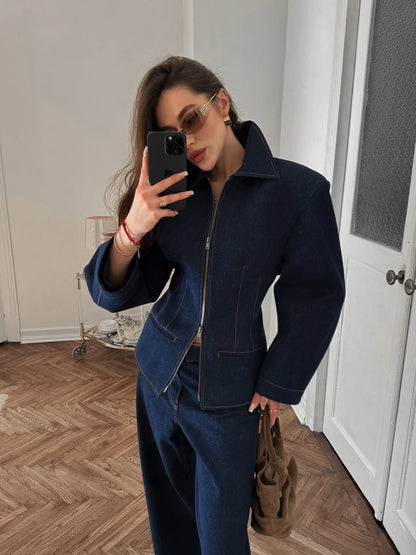 Corset Denim Suit