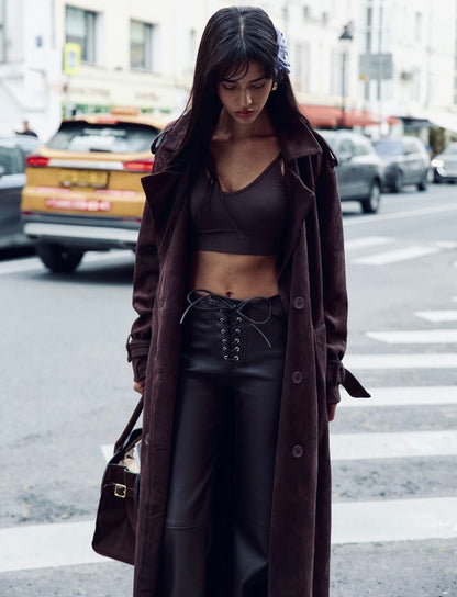 Midnight Suede Coat