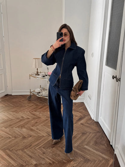 Corset Denim Suit