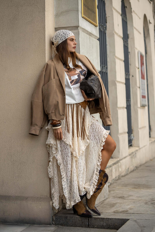 Ruffle Lace Skirt