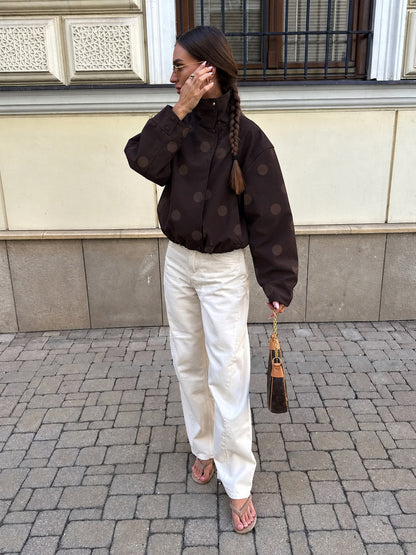 Polka Dot Puffer Jacket