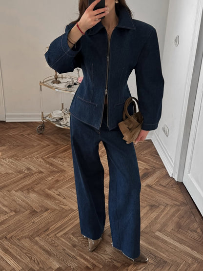 Corset Denim Suit