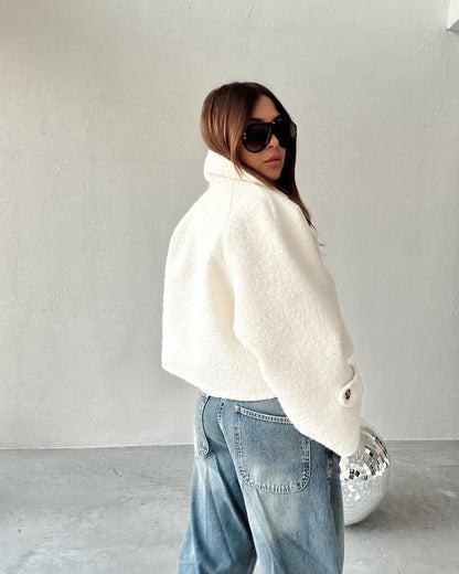 Wool biker jacket