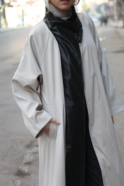 The Dimension Leather Coat