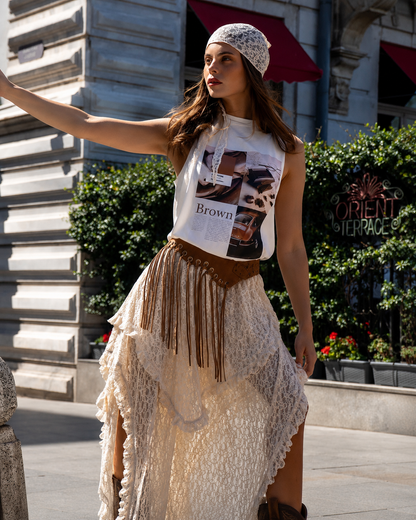 Ruffle Lace Skirt