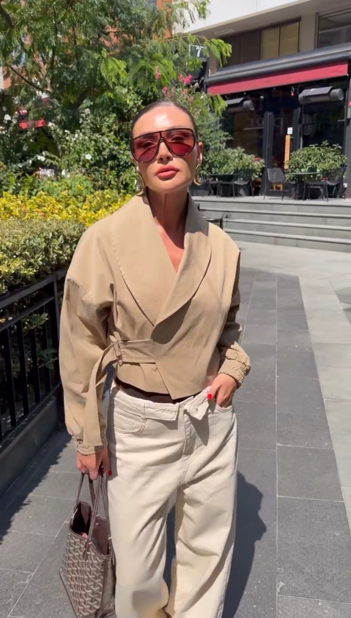 The Élan Cropped Trench Jacket