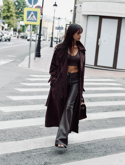 Midnight Suede Coat