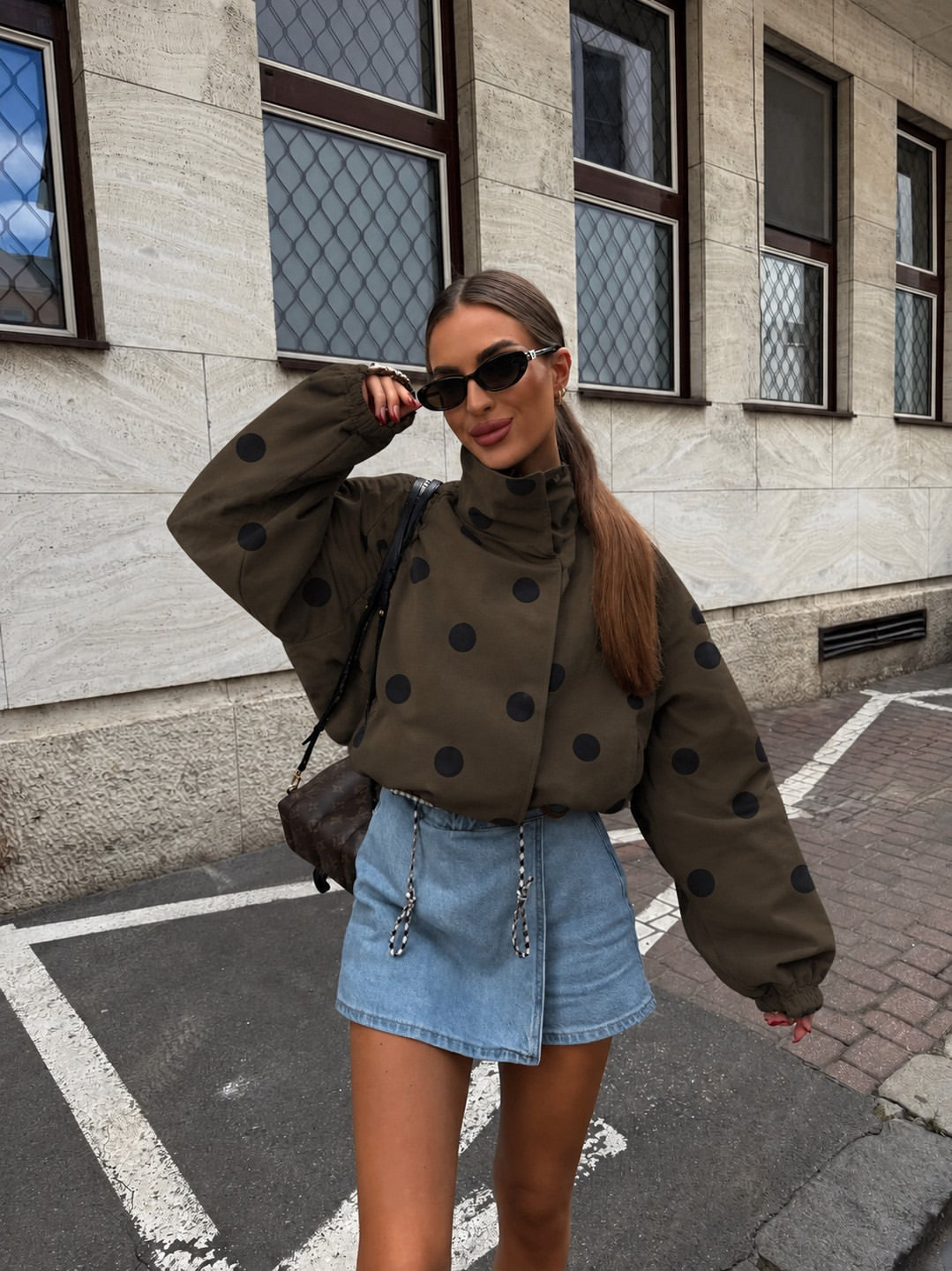 Polka Dot Puffer Jacket