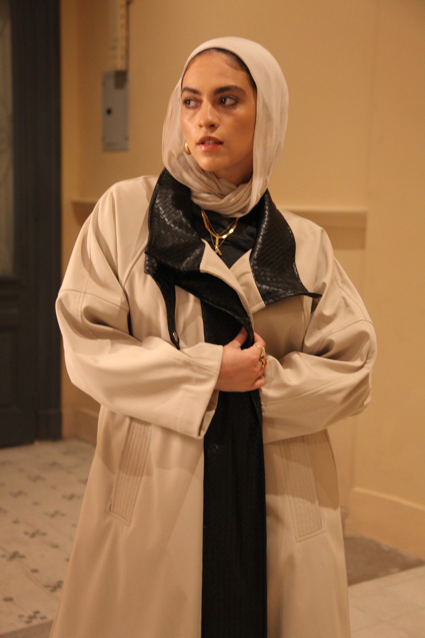 The Dimension Leather Coat