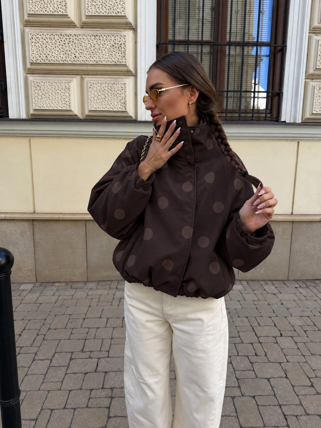 Polka Dot Puffer Jacket