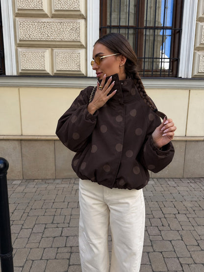 Polka Dot Puffer Jacket