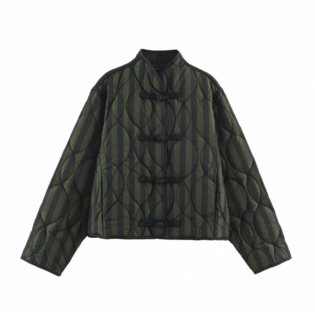 The Bordeaux Stripe Quilted Jacket