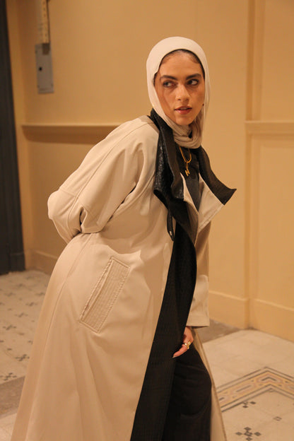The Dimension Leather Coat