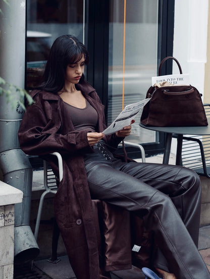 Midnight Suede Coat